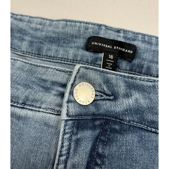 Universal Standard High Rise Straight Crop Jeans Size 16 Stretch - Picture 7 of 7